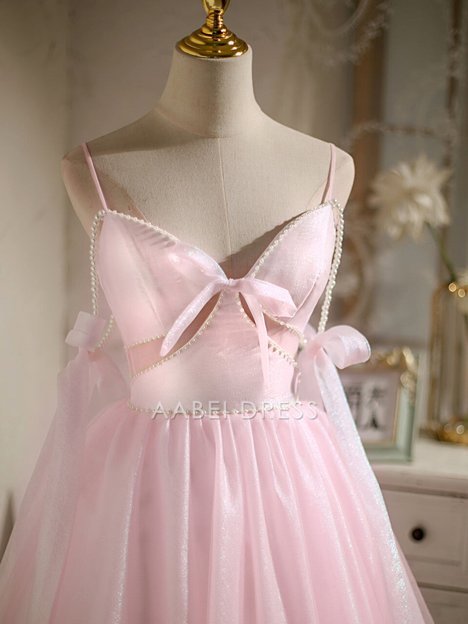 AABEI DRESS New Homecoming Dress Exquisite A-Line spaghetti straps sleeveless Backless Pearls Cute Short Prom Dresse