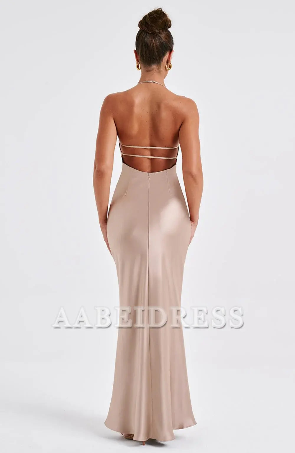 Formal Wear Dresses Prom Dresses Mermaid Spaghetti Strap Plunge Backless Sheath Dresses Elegant Simple Wedding Guests Dresses