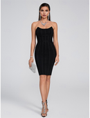 AABEI DRESS New Homecoming Dress Mermaid Elegant Dress Wedding Wedding Guest Knee Length Sleeveless Strapless Backless Exquisite Short Prom Dresses