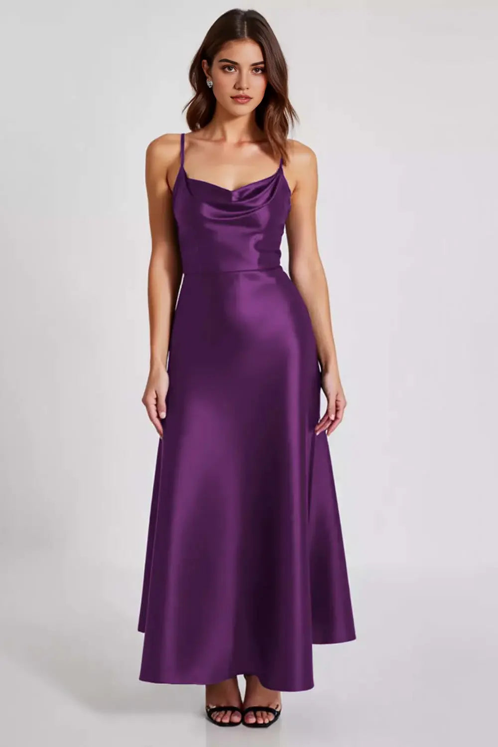 Elegant Navy A Line Spaghetti Straps Strapless Ruched Simple Long Formal Dress Hot Sale Evening Dresses
