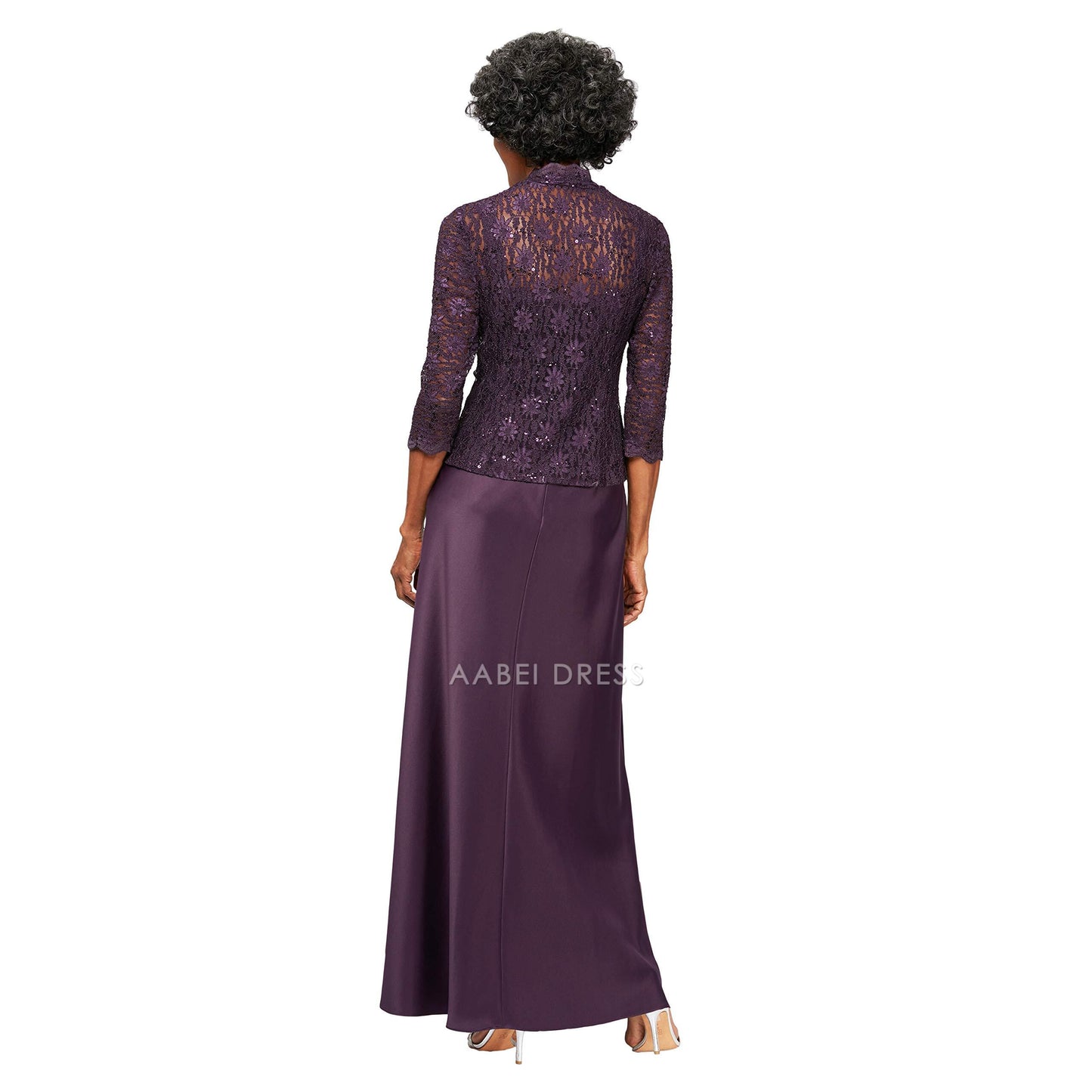 AABEI DRESS High Quality Mother of The Bride Dress Two Piece with Lace Jacket Exquisite Dresses Formal Dresses