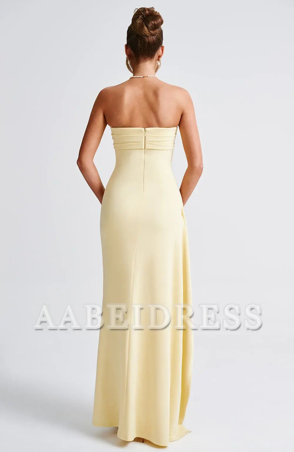 Formal Wear Dresses Bridesmaid Dresses Strapless Ruched Thigh high split Exquisite Dresses Wedding Guests Dresses