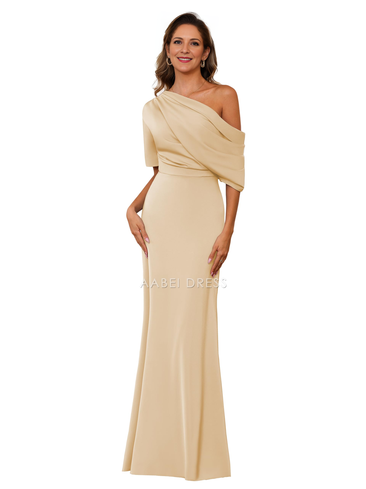 AABEI DRESS Mother of The Bride Dress One Shoulder Formal Gown Mermaid Cultivate oneself Dress Elegant Temperament Dress Formal Dresses