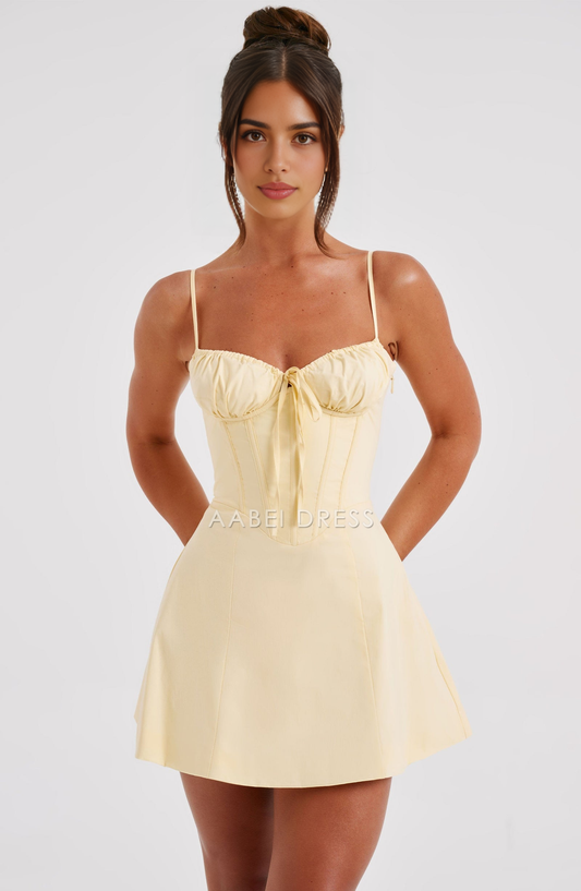 AABEI DRESS Hot Sale Homecoming Dress Cute A Line Sweetheart Spaghetti Strap Ruched corset Mini Dress Charming Short Prom Dresse