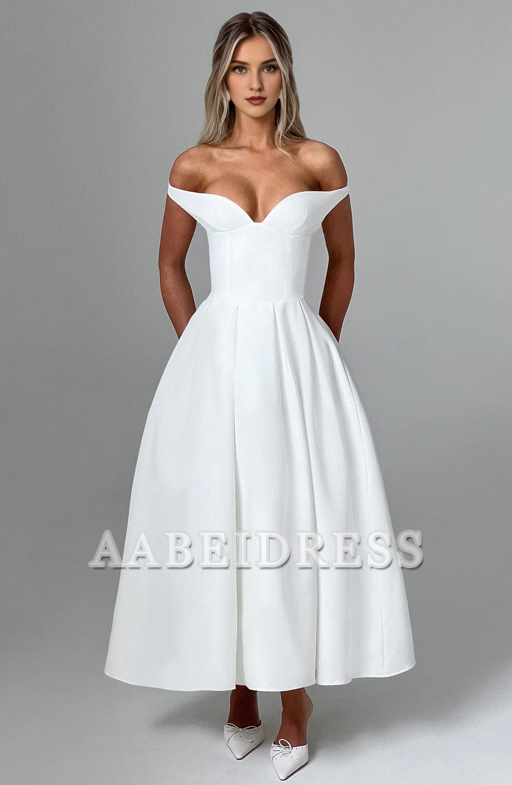 Formal Wear Dresses Prom Dresses High Quality A Line Plunge Bardot Neckline Backless Elegant Simple Dresses Wedding Guests Dresses