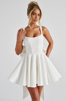 AABEI DRESS Hot Sale Homecoming Dress Fashion Square Neckline Adjustable Shoulder Straps Backless Bow Mini Dress Cute Short Prom Dresse