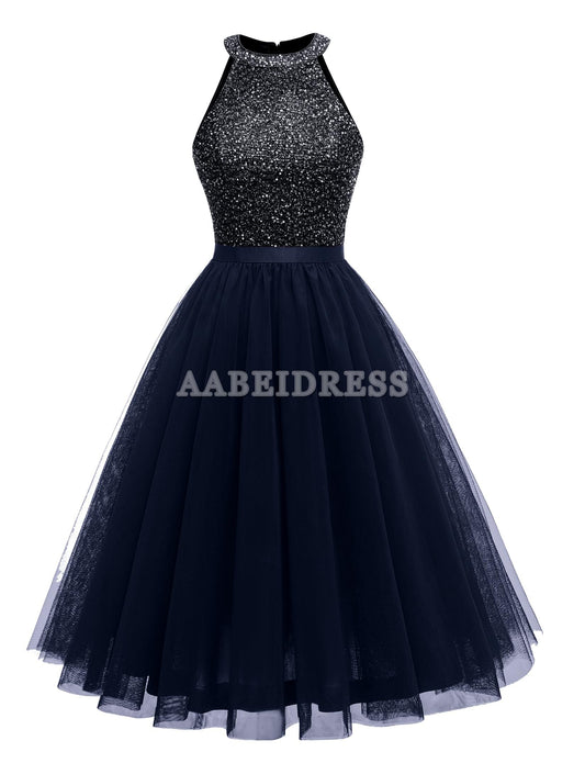 Prom Dress Homecoming Dresses Sequin Dress A Line Prom Cocktail Swing Tulle Dress Sparkly Wedding Guest Dresses Formal Wear Dresses
