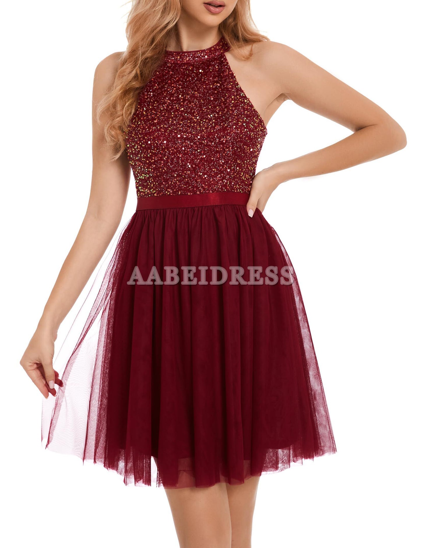 Prom Dress Homecoming Dresses Sequin Dress A Line Prom Cocktail Swing Tulle Dress Sparkly Wedding Guest Dresses Formal Wear Dresses