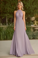 AABEI DRESS Mother Of The Bride Dress Chiffon Sheath Halter Neck Lace Elegant Formal Wear Dresse
