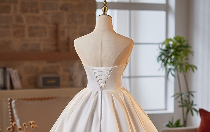 AABEI DRESS New Homecoming Dress Elegant A-Line Strapless Sleeveless Back Lace up Simple Ruched Short Prom Dresse