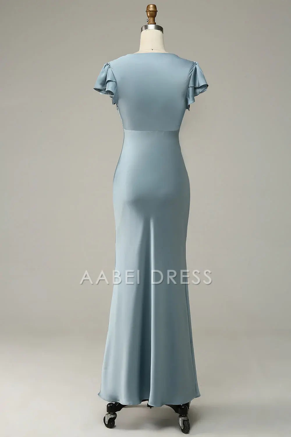 AABEI DRESS Hot Sale Prom Dress Elegant Mermaid Flowing Short Sleeve Simple With Ruffles Formal Dress