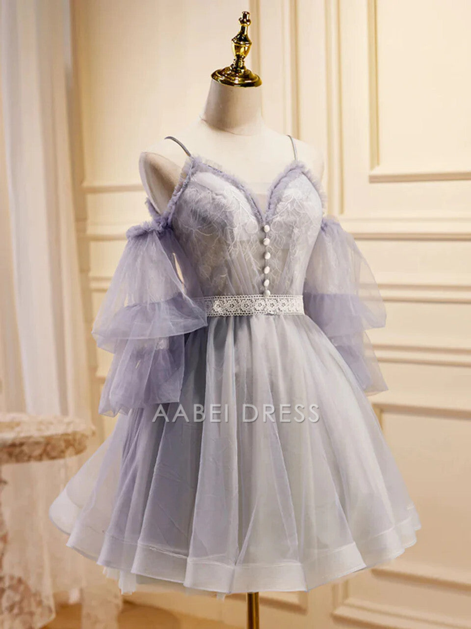 AABEI DRESS New Homecoming Dress Exquisite A-Line Sweetheart Spaghetti Straps Sleeveless Tea Length Ruched Fashion Short Prom Dresse