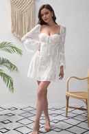 AABEI DRESS New Homecoming Dress Charming Bodycon Sweetheart Long Sleeves Lace Dress Graduation Dress