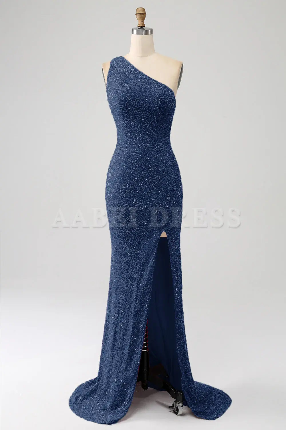 Prom Dress Charming Mermaid One Shoulder Sparkly Sequins Slit Backless Unique Luxury Formal Wear Dresses