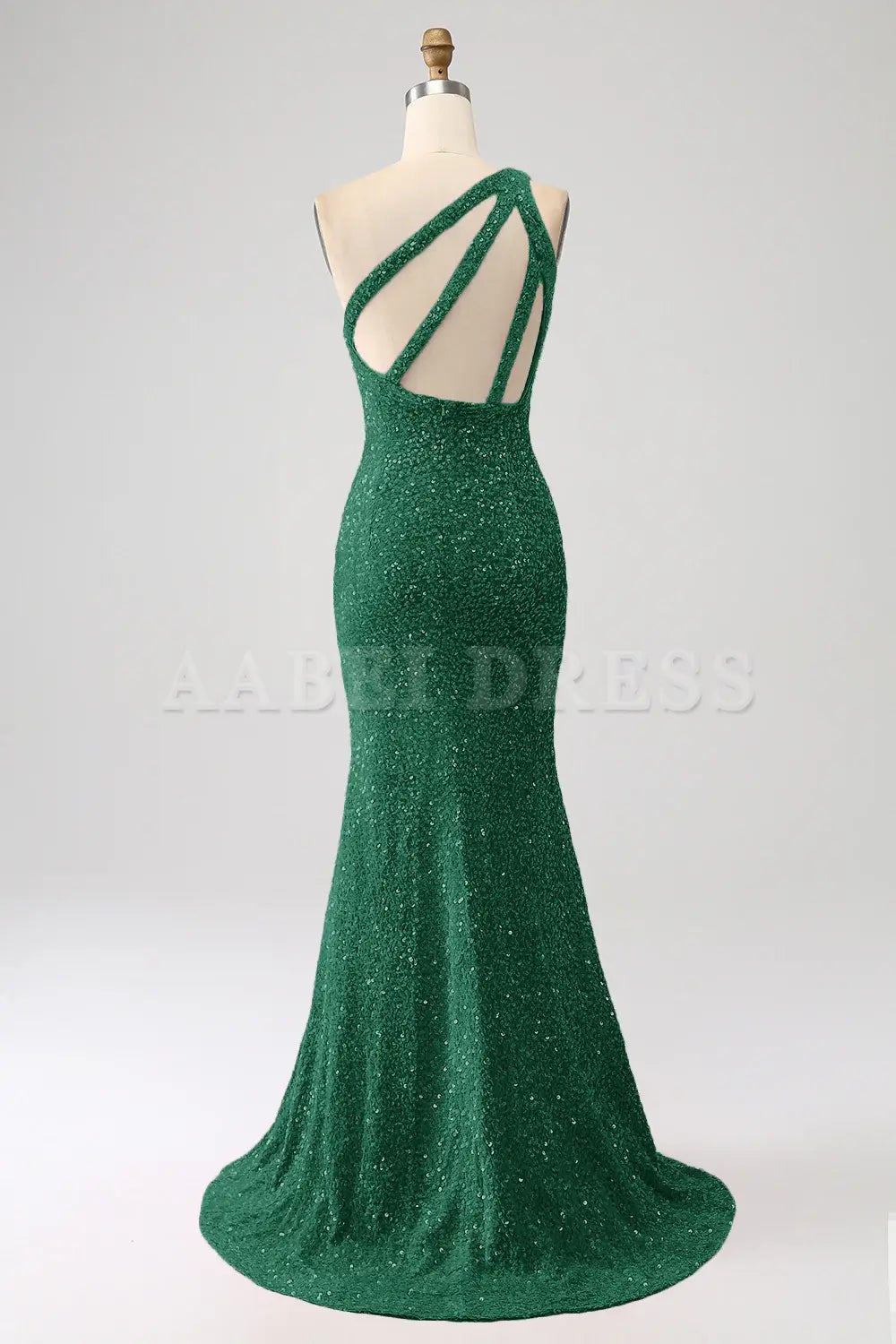 Prom Dress Charming Mermaid One Shoulder Sparkly Sequins Slit Backless Unique Luxury Formal Wear Dresses