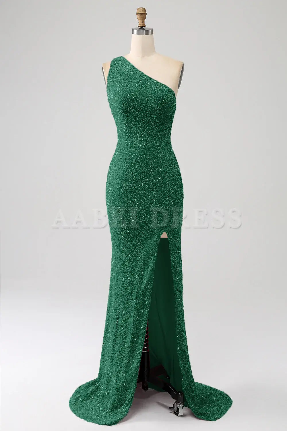 Prom Dress Charming Mermaid One Shoulder Sparkly Sequins Slit Backless Unique Luxury Formal Wear Dresses