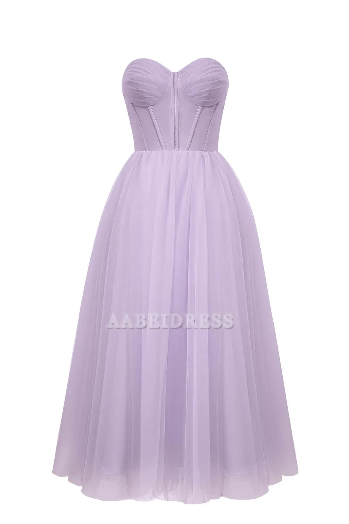 Evening Dress Sweetheart Strapless Puffy Midi Tulle Dress Romantic Atmosphere Simple Formal Women's Dresses