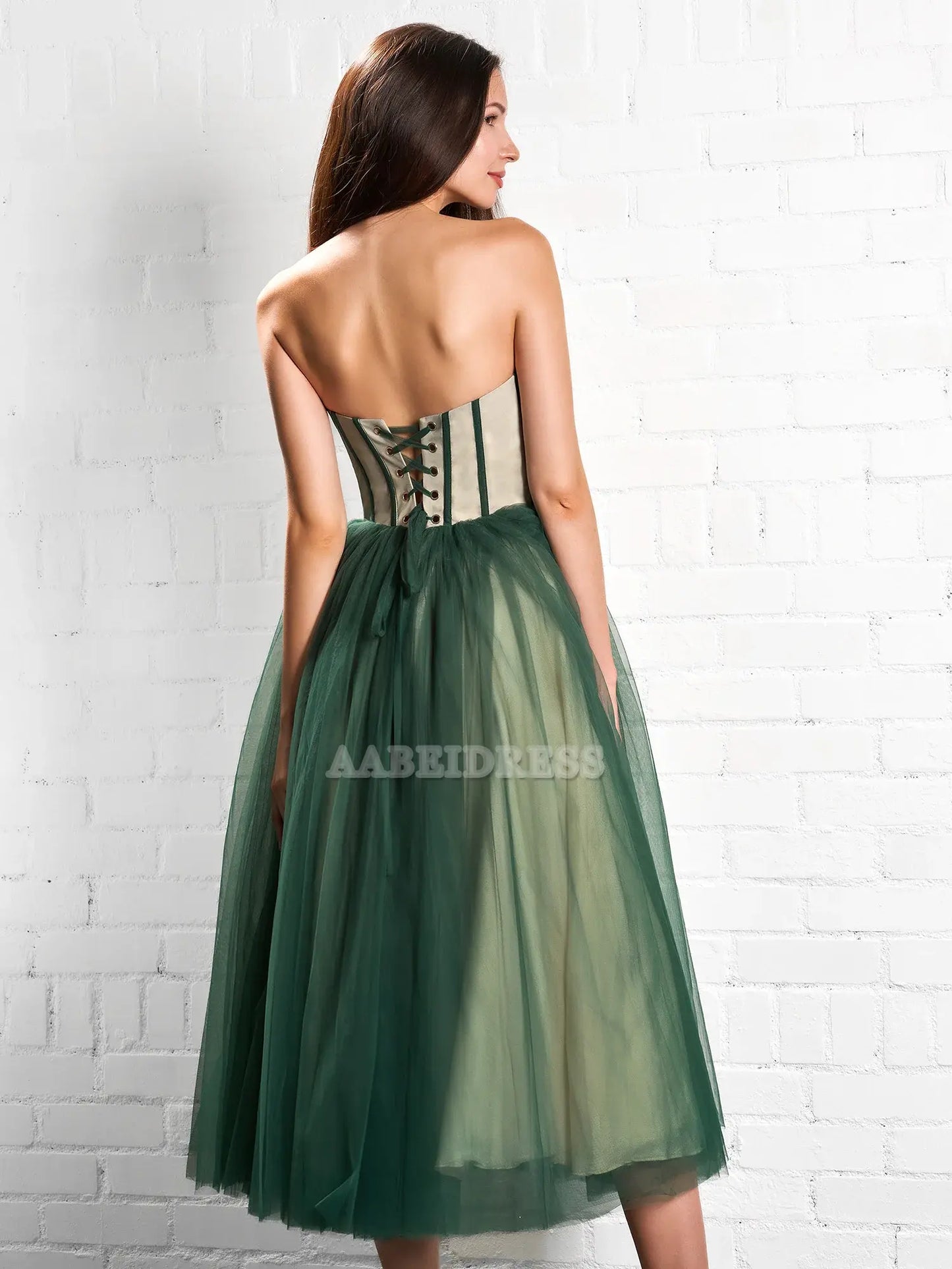 Evening Dress Sweetheart Strapless Puffy Midi Tulle Dress Romantic Atmosphere Simple Formal Women's Dresses