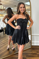 AABEI DRESS New Homecoming Dress Charming A-Line Strapless Empire Pleated Party Sexy Short Prom Dresse