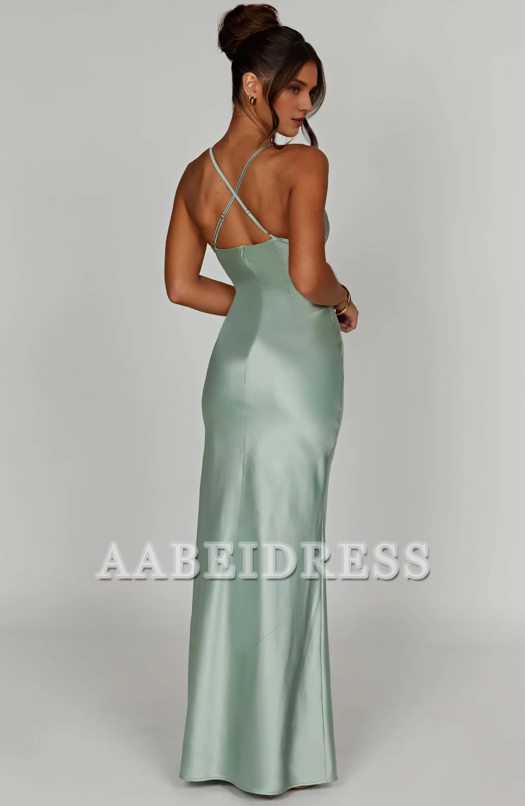 Formal Wear Dresses Prom Dresses Elegant Mermaid Halter Plunge Neckline Backless Sheath Dresses Fashion Simple Wedding Guests Dresses