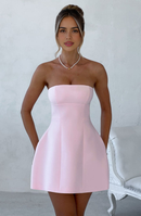 AABEI DRESS Hot Sale Homecoming Dress Elegant A Line Strapless Mini Dress Simple Short Prom Dresse