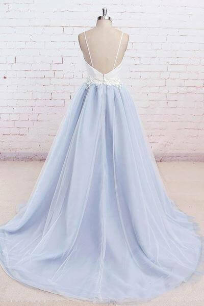 A Line Spaghetti Straps Sweetheart Long Evening Dresses Prom Dresses