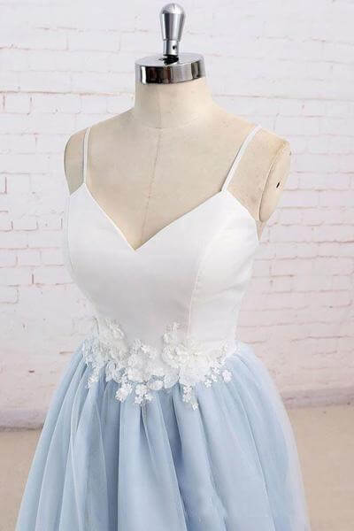 A Line Spaghetti Straps Sweetheart Long Evening Dresses Prom Dresses