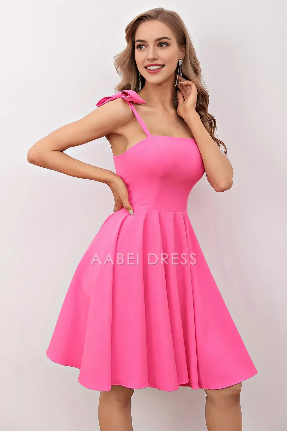 AABEI DRESS For Women Short Prom Dress Elegant A Line Bow Shoulder Strap Simple Dress Affordable Hot Sale Homecoming Dress