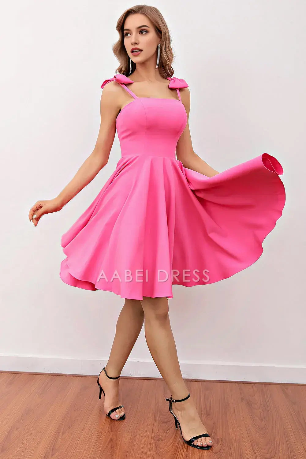 AABEI DRESS For Women Short Prom Dress Elegant A Line Bow Shoulder Strap Simple Dress Affordable Hot Sale Homecoming Dress