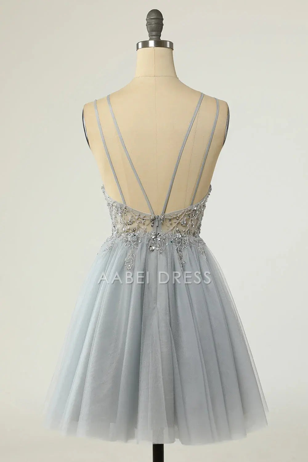 AABEI DRESS For Women Short Prom Dress Gorgeous A Line V Neck Spaghetti Straps With Beading Backless Chic Dress Affordable Hot Sale Homecoming Dress