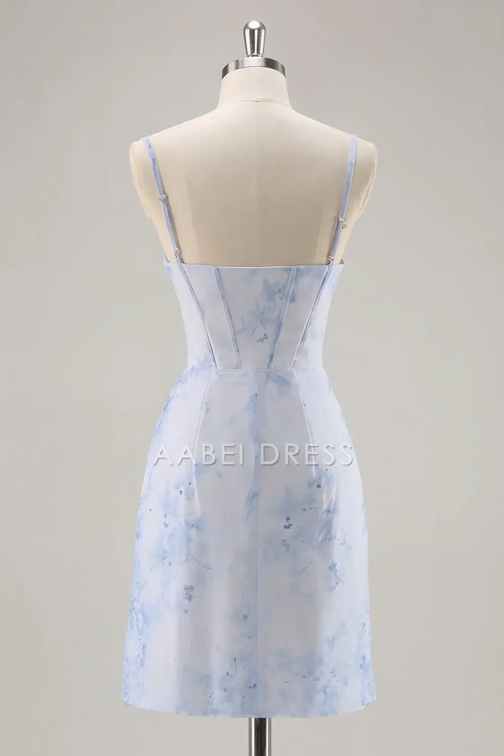 AABEI DRESS For Women Short Prom Dress Printing Sheath Spaghetti Strap Pleated Corset Chic Dress Affordable Hot Sale Homecoming Dress