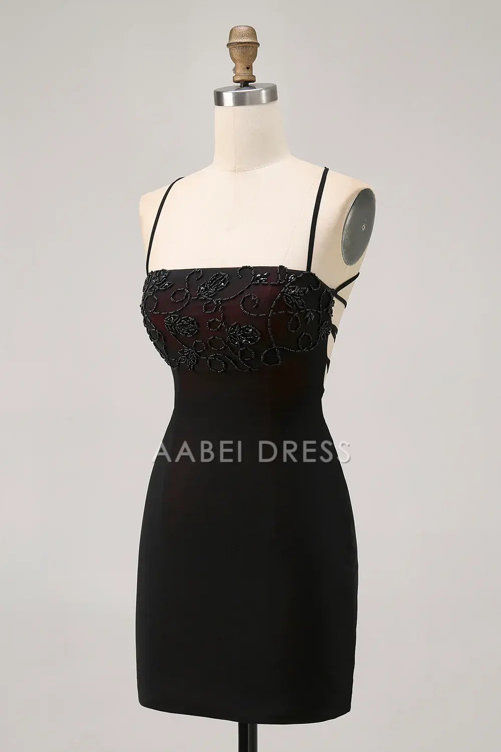 AABEI DRESS For Women Short Prom Dress Sheath Spaghetti Straps Beading Backless Charming Dress Affordable Hot Sale Homecoming Dress