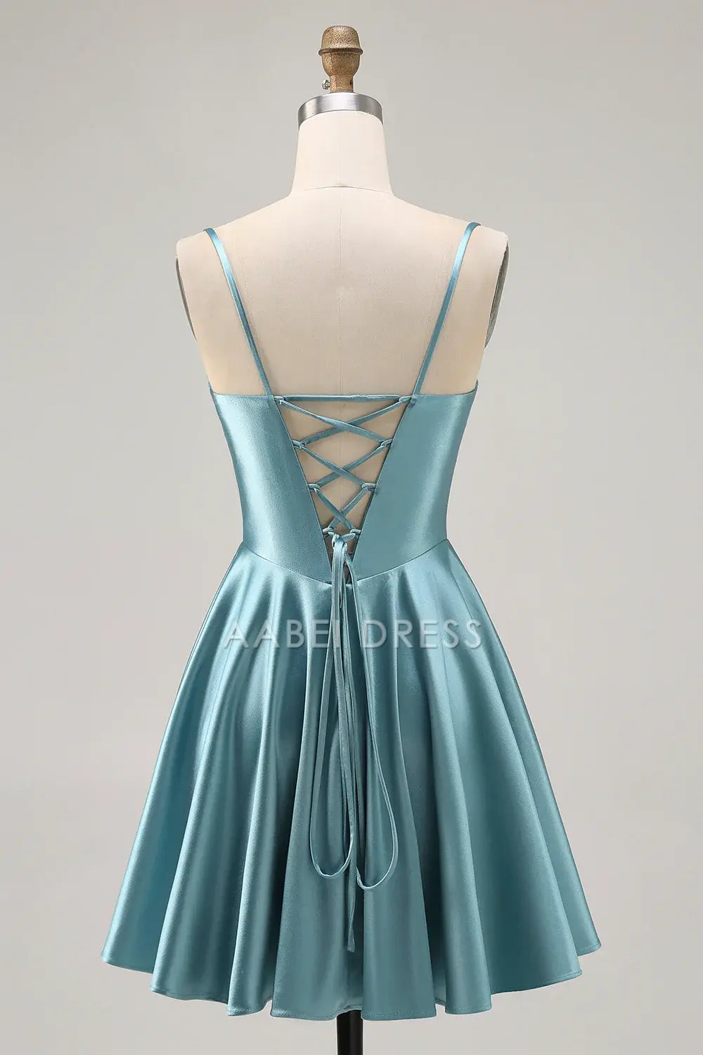 AABEI DRESS For Women Short Prom Dress Simple A Line Spaghetti Strap Sweetheart Neckline Backless Pleated Dress Affordable Hot Sale Homecoming Dress