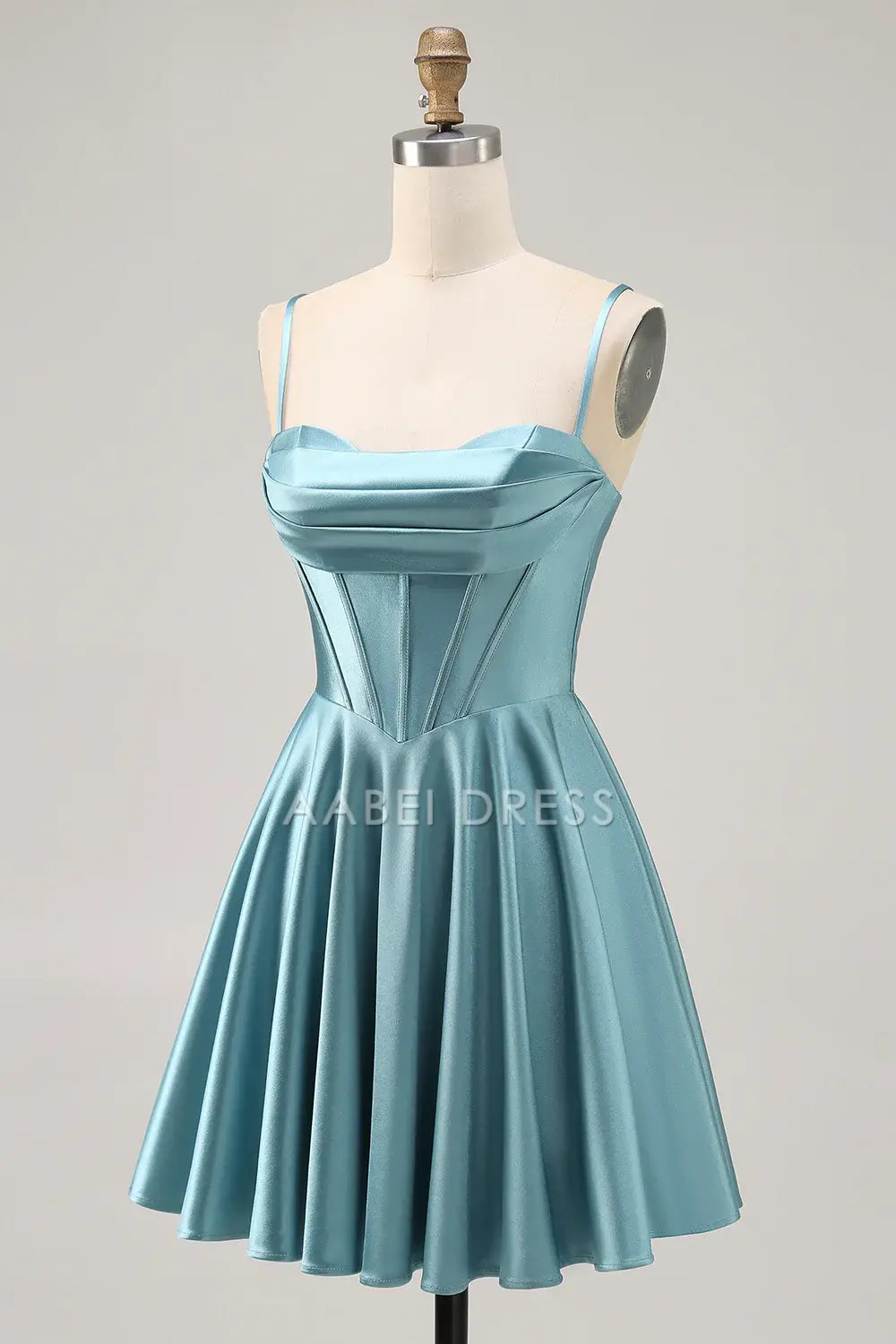 AABEI DRESS For Women Short Prom Dress Simple A Line Spaghetti Strap Sweetheart Neckline Backless Pleated Dress Affordable Hot Sale Homecoming Dress