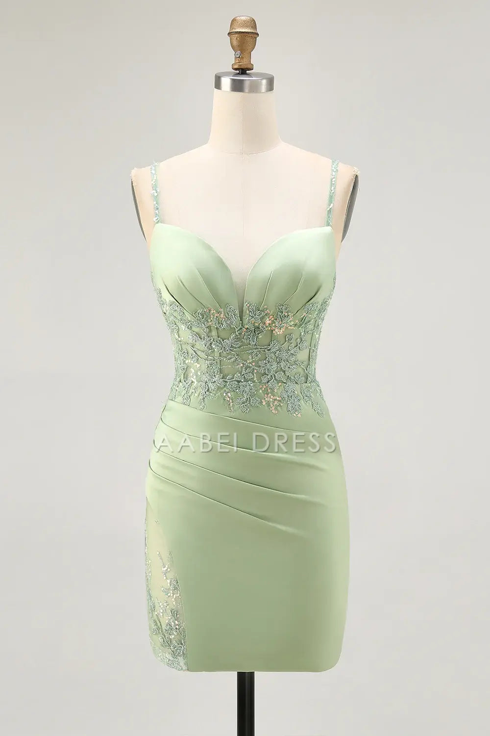 AABEI DRESS For Women Short Prom Dress Sparkly Sheath Spaghetti Strap Sweetheart Neckline Pleated With Lace Applique Exquisite Dress Affordable Hot Sale Homecoming Dress