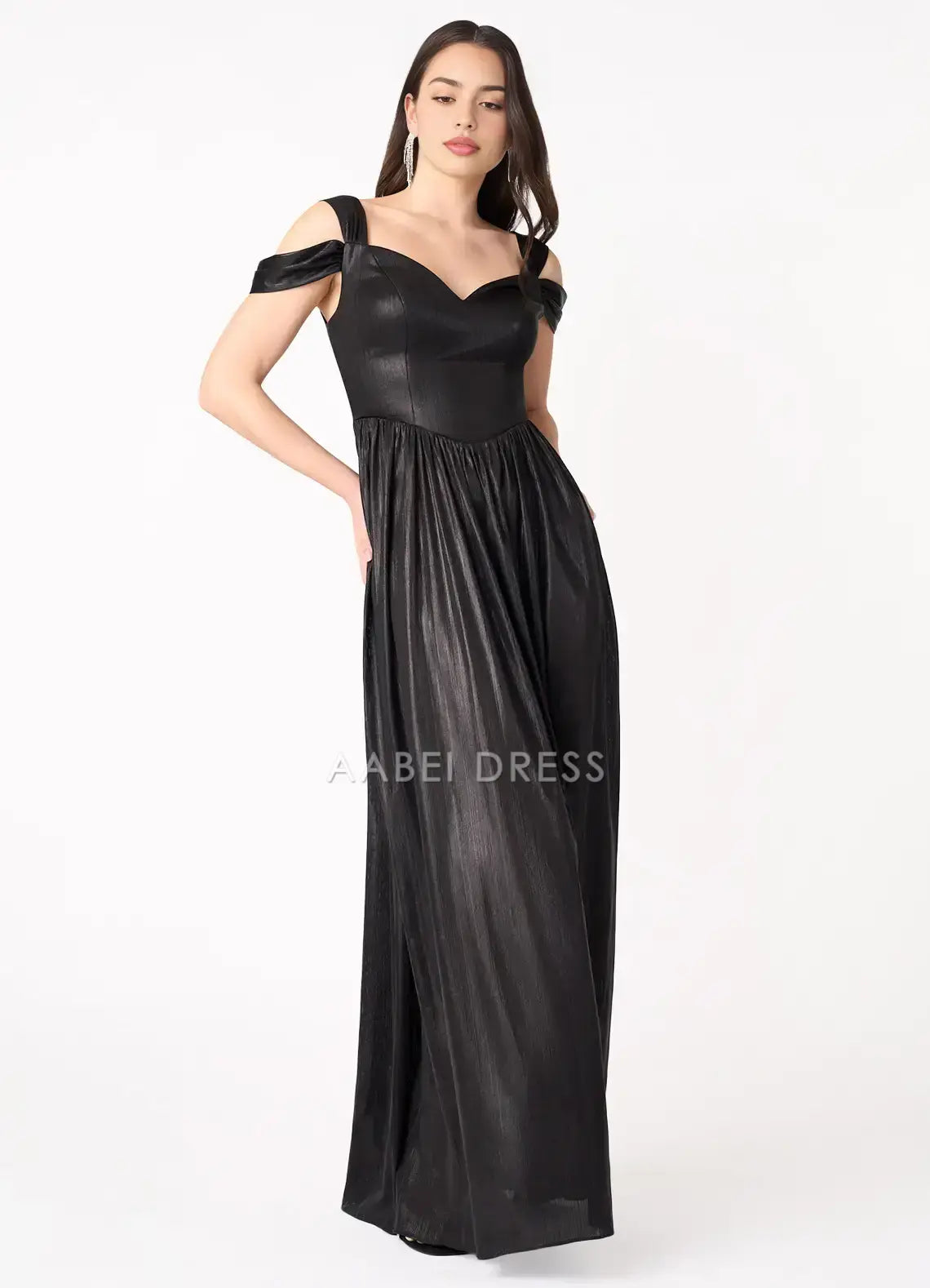 AABEI DRESS Formal Wear Dresses A Line Sweetheart Neckline Off Shoulder Wide Shoulder Straps Pleated Side Fork Fashion Party Dress Hot Sale Prom Dress