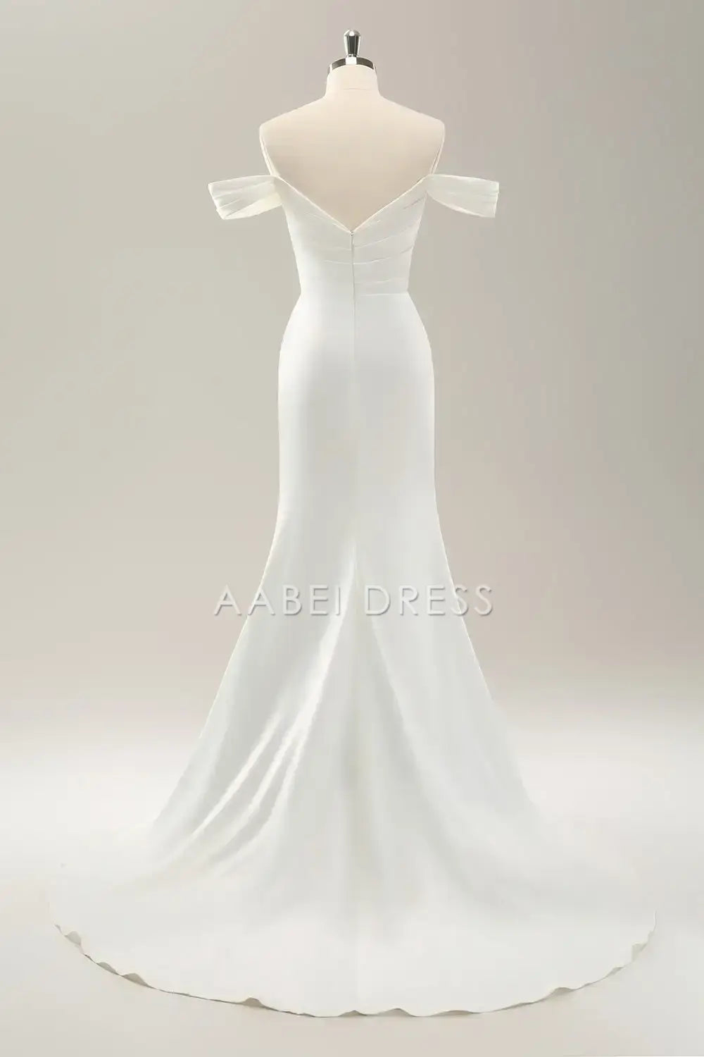 AABEI DRESS Formal Wear Dresses Elegant Mermaid Off The Shoulder Backless Pleated Slit Fashion Wedding Dress