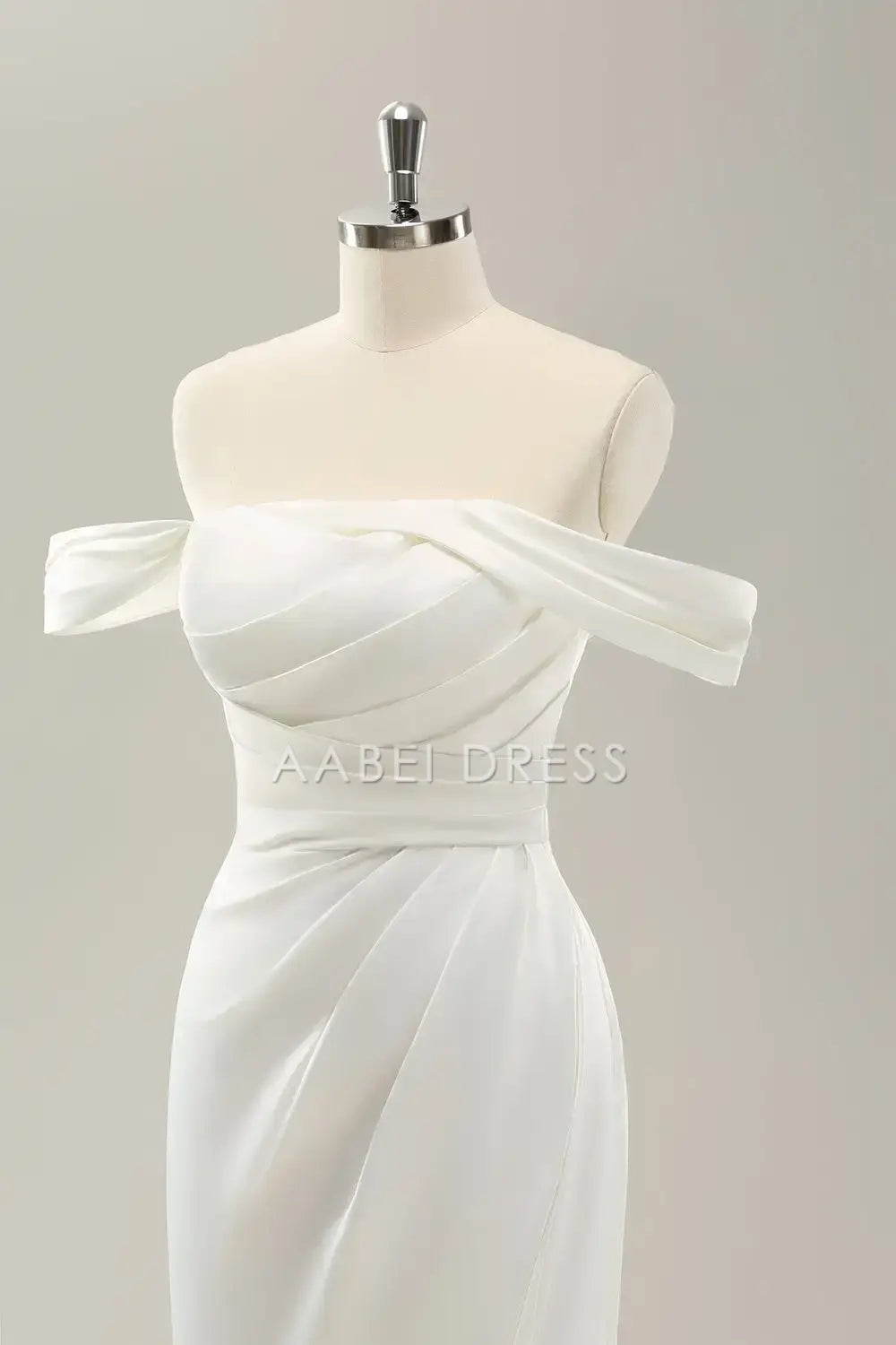 AABEI DRESS Formal Wear Dresses Elegant Mermaid Off The Shoulder Backless Pleated Slit Fashion Wedding Dress