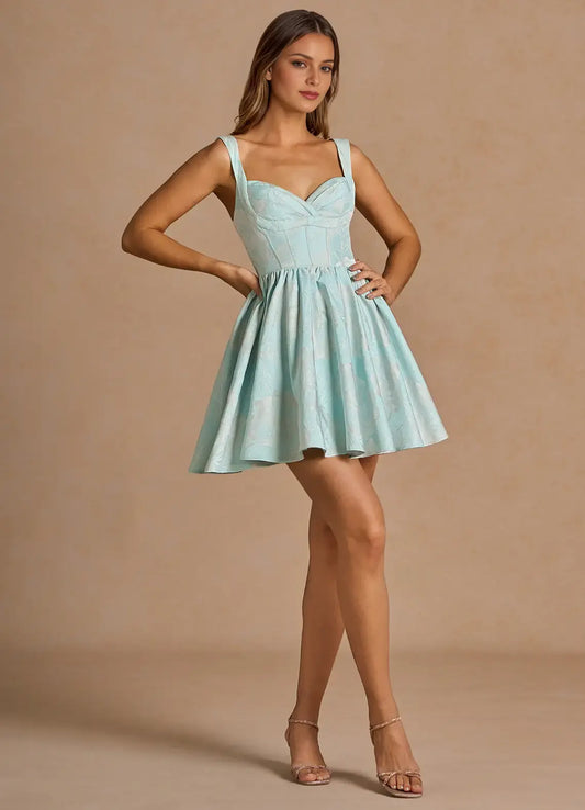 AABEI DRESS Formal Wear Dresses Short Prom Dress A Line Overlapping Sweetheart Neckline Wide Shoulder Straps Exquisite Printing Ruched Hot Sale Homecoming Dress