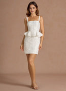 AABEI DRESS Formal Wear Dresses Short Prom Dress Jacquard Sheath Straight Neckline Wide Shoulder Straps Ruched Fashion Hot Sale Homecoming Dress