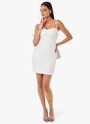 AABEI DRESS Formal Wear Dresses Short Prom Dress Sequin Sheath Draped Sweetheart Neckline Spaghetti Strap Back Bow Cute Sparkle Hot Sale Homecoming Dress