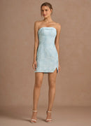 AABEI DRESS Formal Wear Dresses Short Prom Dress Sheath/Column Strapless Exquisite Printing Side Fork Fashion Hot Sale Homecoming Dress