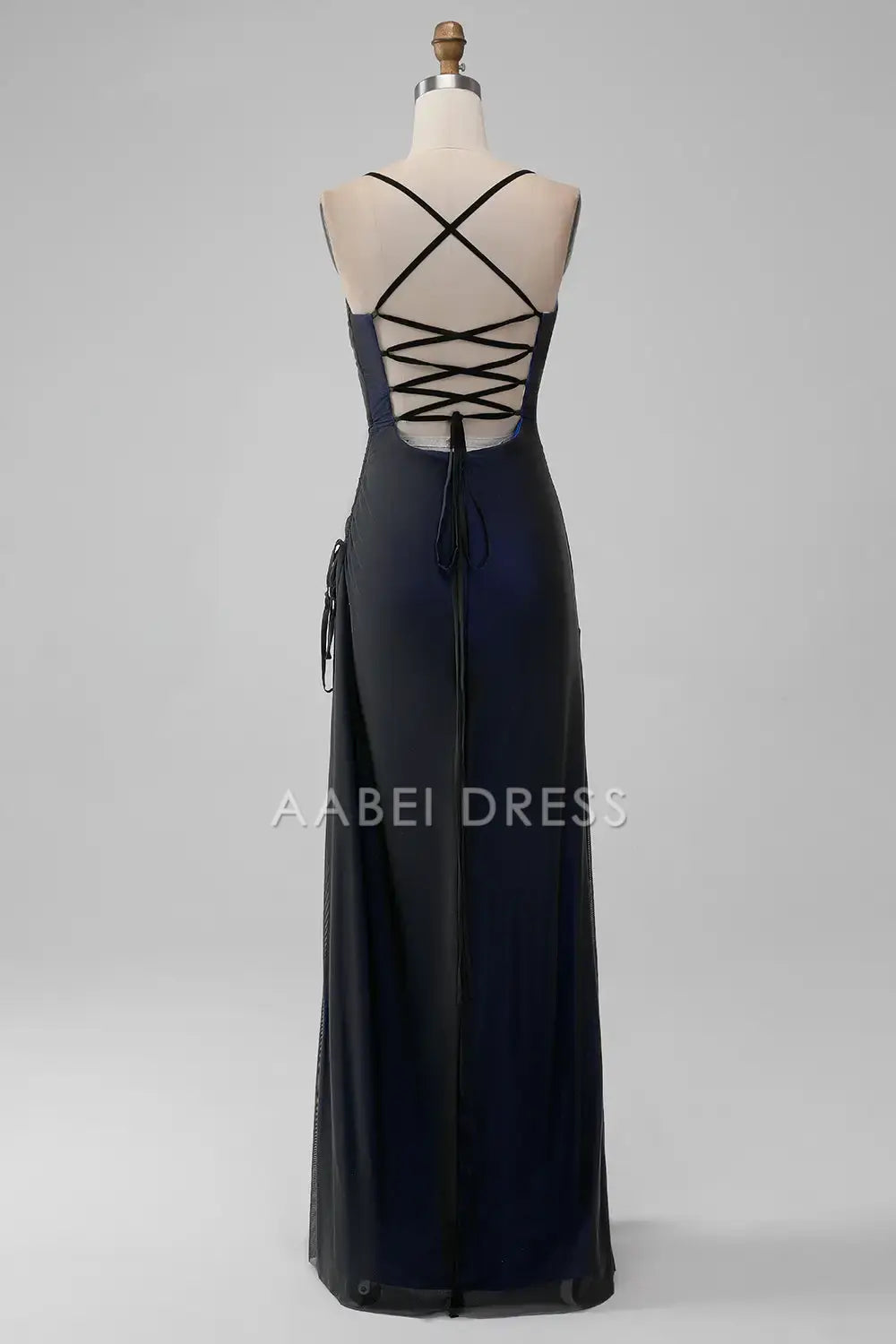 AABEI DRESS Formal Women's Dresses Charming Sheath Spaghetti Straps Backless Side Fork Floor Length Sexy Prom Dress