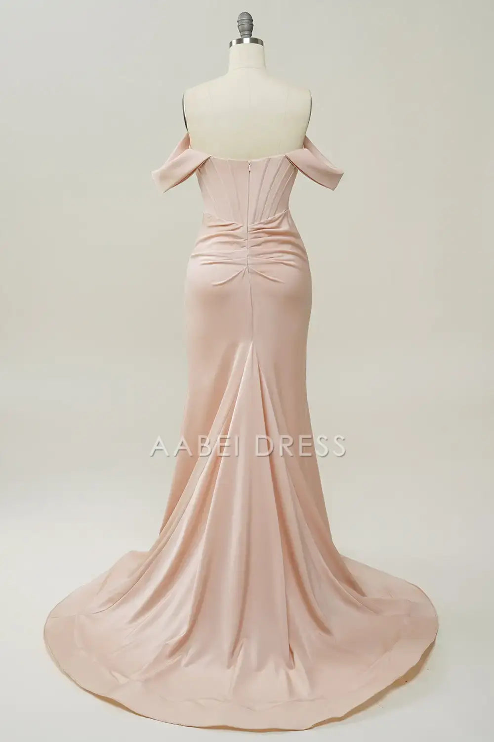 AABEI DRESS Formal Women's Dresses Mermaid Off-The-Shoulder Pleated Side Fork Elegant Long Prom Dress
