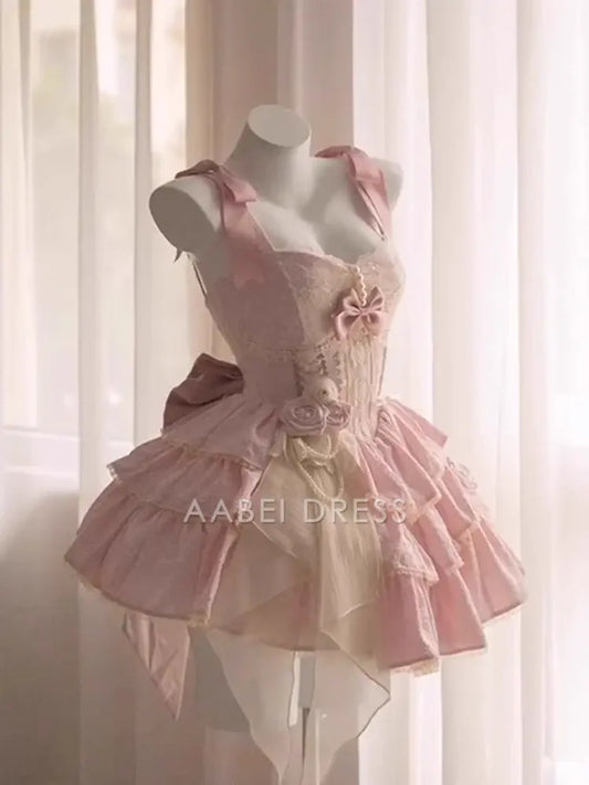 AABEI DRESS Short Prom Dress Cute Straps Sweetheart Neckline Sleeveless Bow Birthday Dresses Hot Sale Homecoming Dress