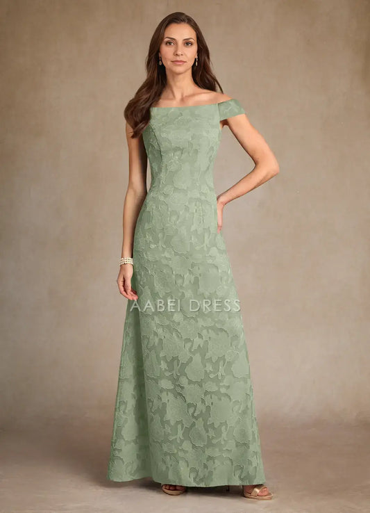 AABEI DRESS Wedding Guests Dresses A-Line Boat Neck Cold Shoulder Sleeve Lace Floral Exquisite Mother of the Bride Dress