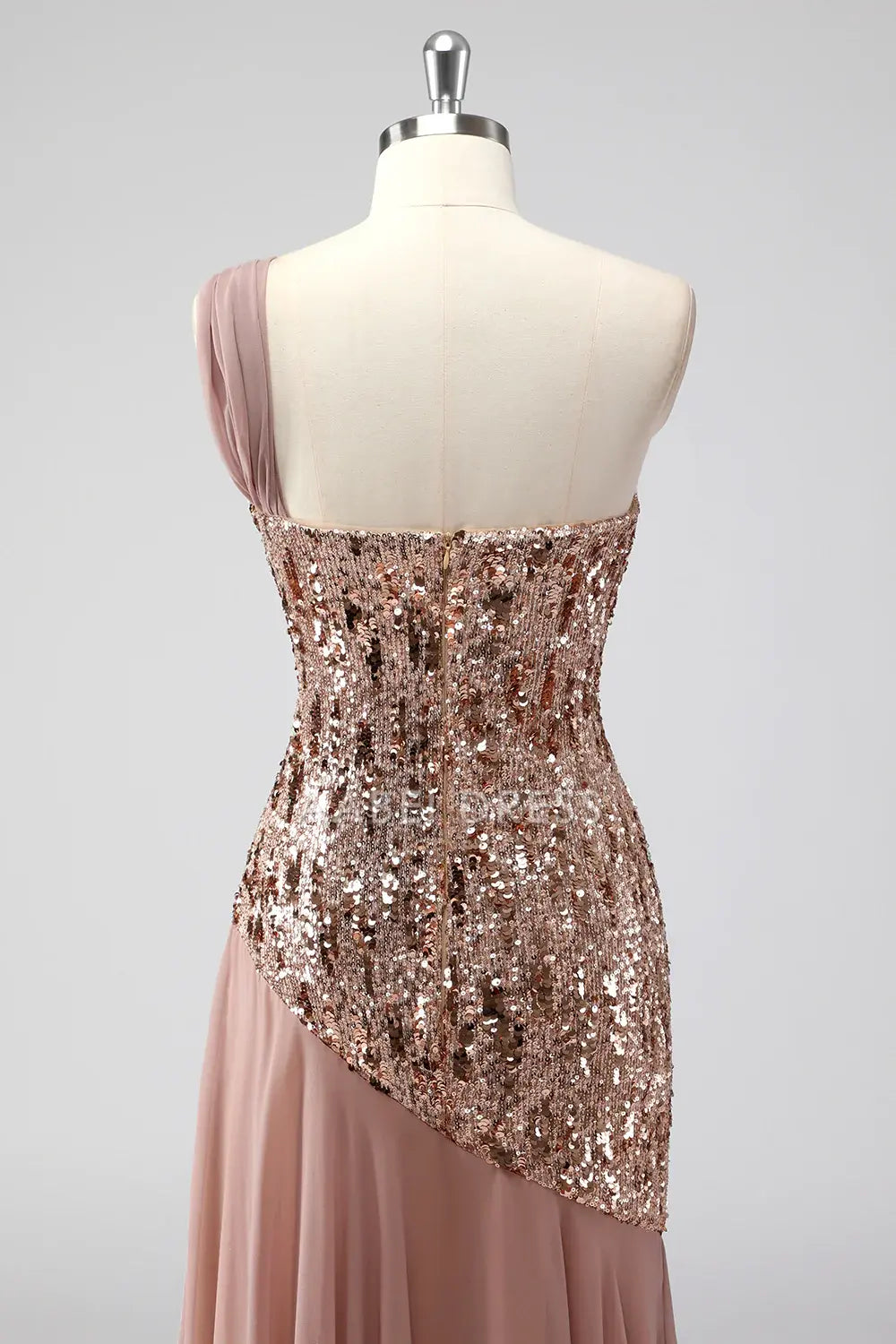 AABEI DRESS Wedding Guests Dresses Mom's Formal Dress Sparkly Sheath One Shoulder Flower Sequin Chiffon Splicing Ruched Chic Mother of the Bride Dress