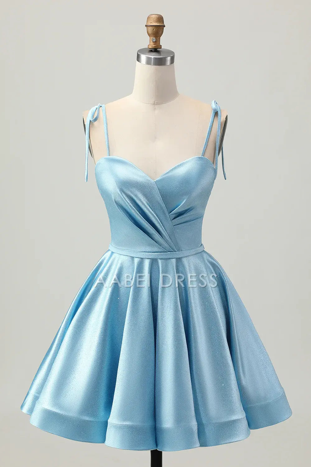 AABEI DRESS For Women Short Prom Dress A Line Spaghetti Straps Sweetheart Neckline Ruched Sparkle Dress Affordable Hot Sale Homecoming Dress