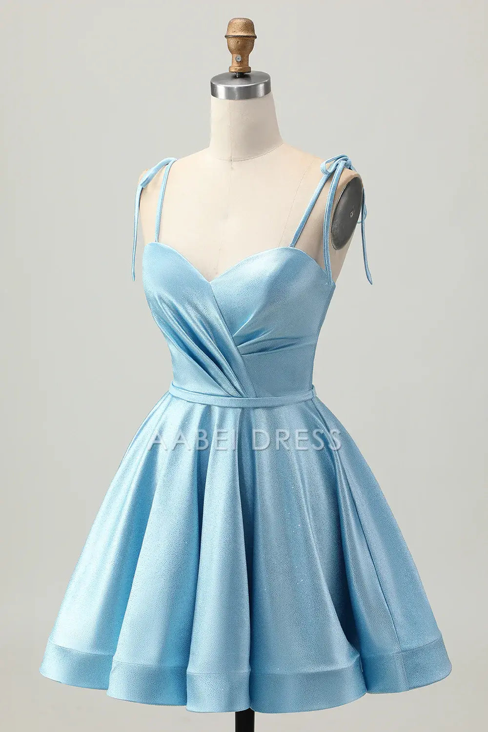 AABEI DRESS For Women Short Prom Dress A Line Spaghetti Straps Sweetheart Neckline Ruched Sparkle Dress Affordable Hot Sale Homecoming Dress