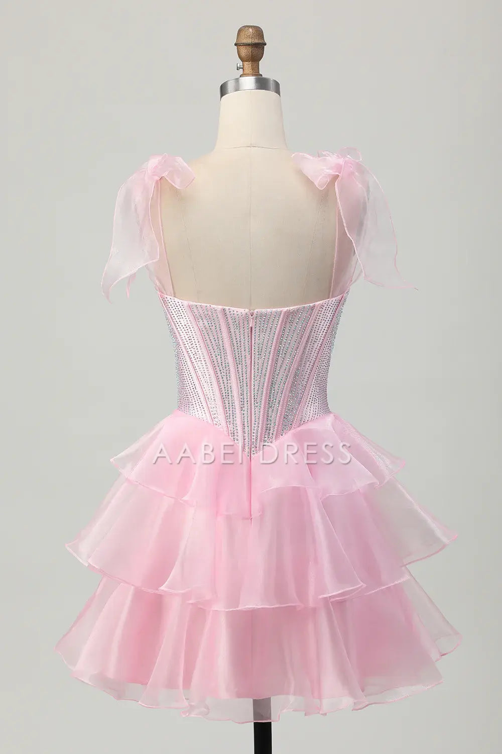 AABEI DRESS For Women Short Prom Dress Sparkly Pink A Line Sweetheart Neckline With Beading Ruched Tiered Ruched Dress Affordable Hot Sale Homecoming Dress